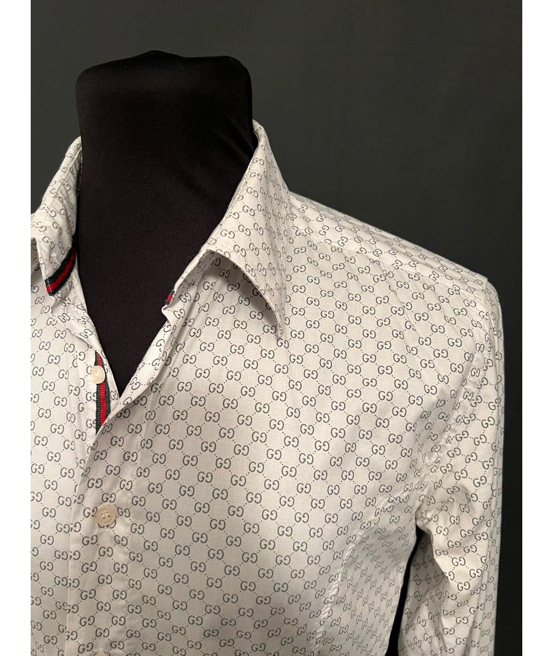 GUCCI Белая хлопковая кэжуал рубашка, фото 4