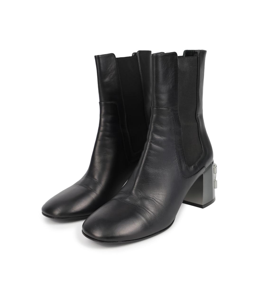 CASADEI Черные кожаные ботильоны, фото 1