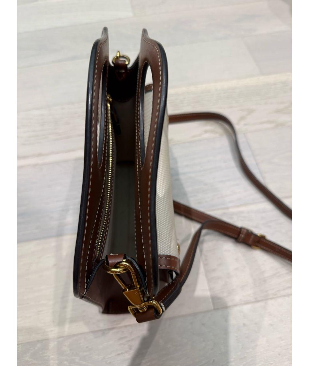BURBERRY Коричневая кожаная сумка через плечо, фото 4