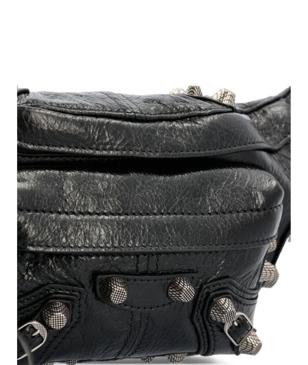 BALENCIAGA Черная кожаная сумка на плечо, фото 4