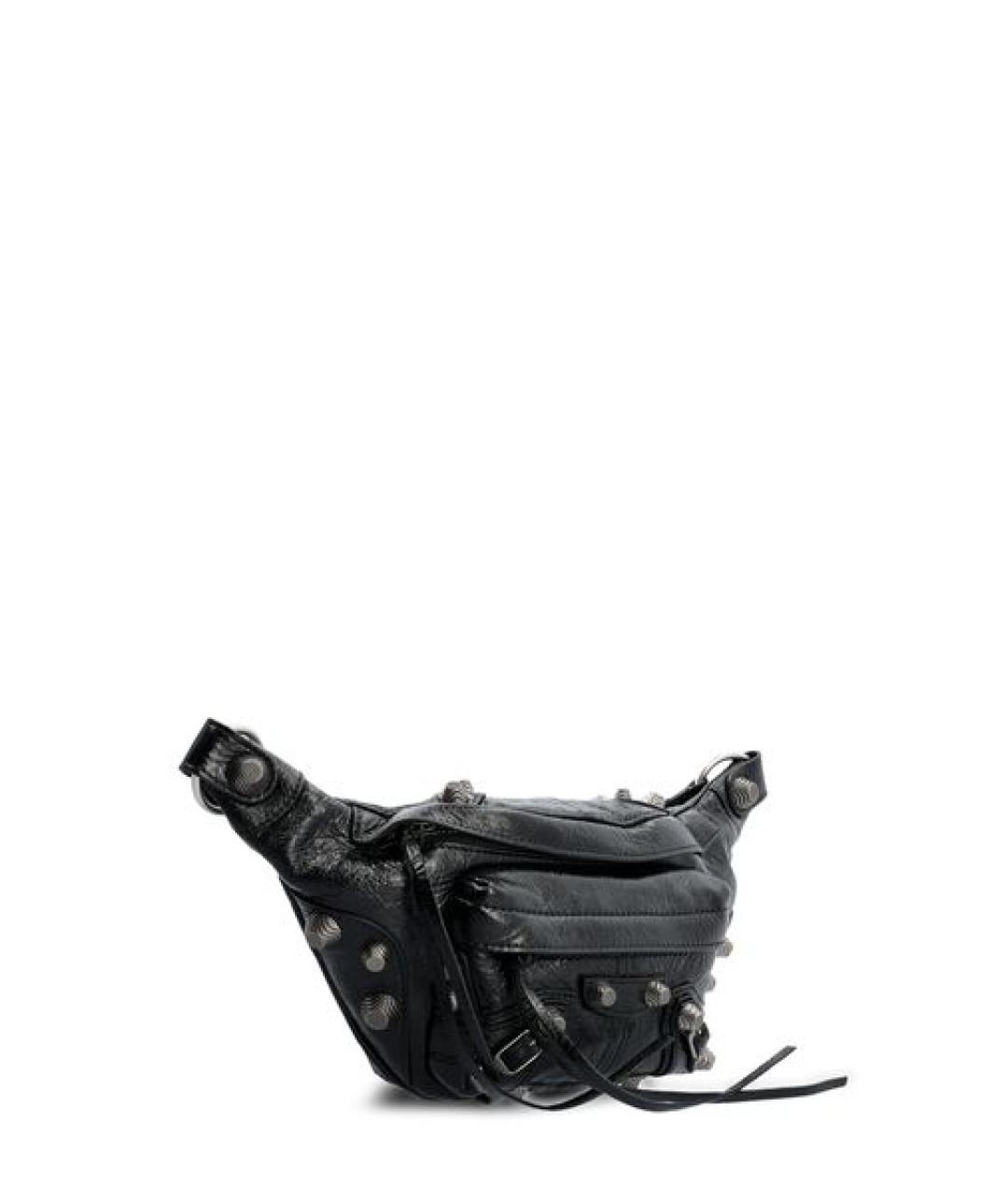 BALENCIAGA Черная кожаная сумка на плечо, фото 3
