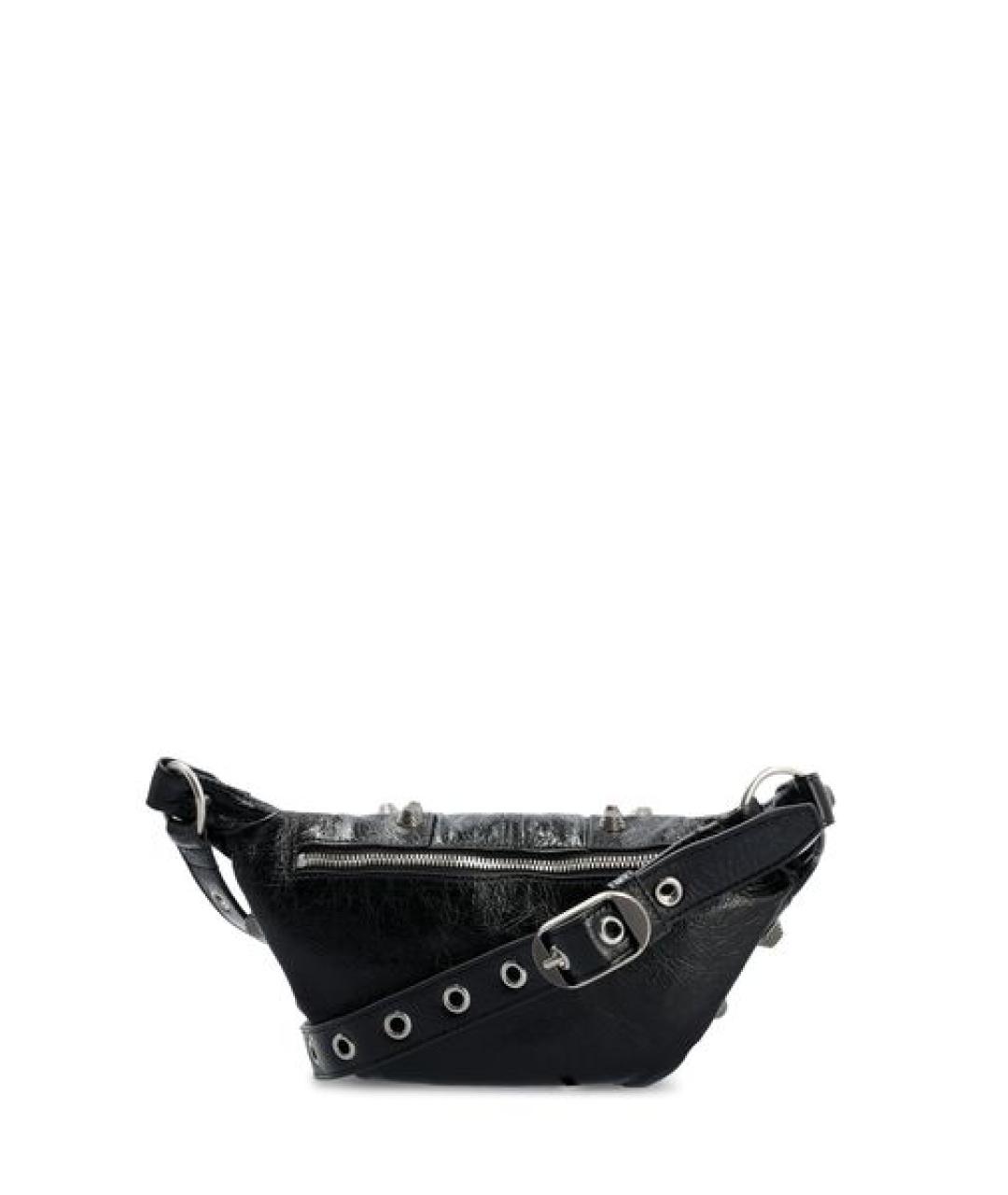 BALENCIAGA Черная кожаная сумка на плечо, фото 2