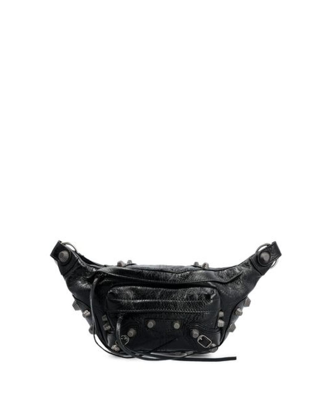 BALENCIAGA Черная кожаная сумка на плечо, фото 1