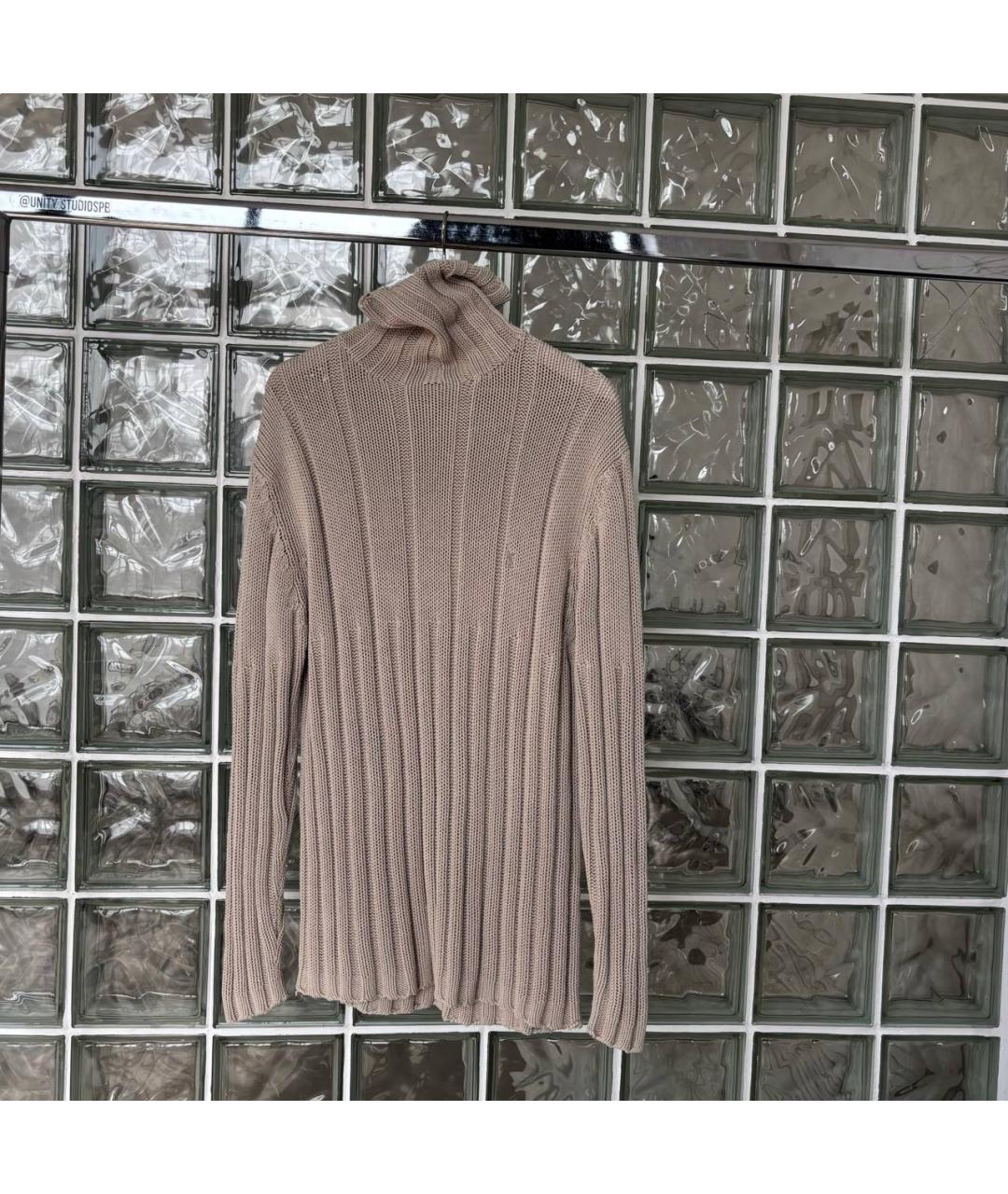 SAINT LAURENT Бежевое хлопковое повседневное платье, фото 5