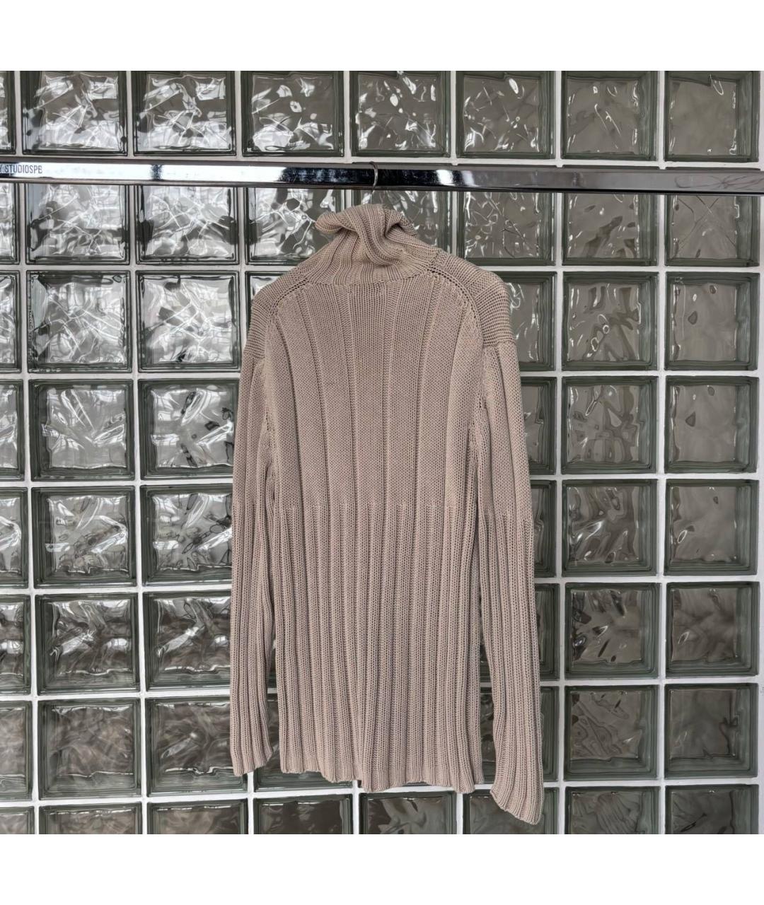 SAINT LAURENT Бежевое хлопковое повседневное платье, фото 4