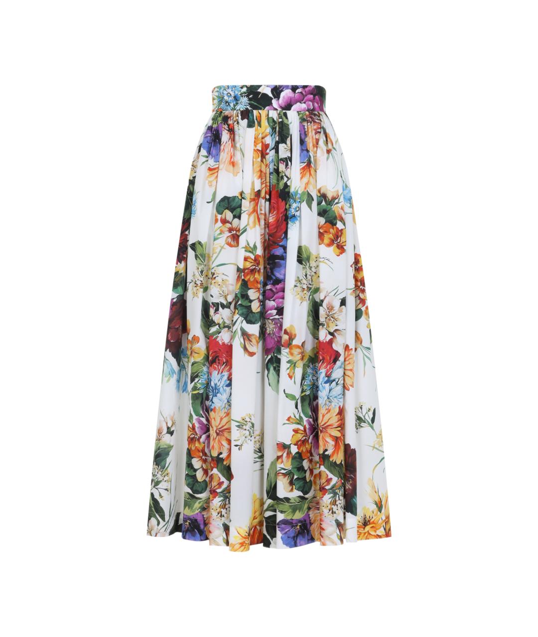 DOLCE&GABBANA Мульти хлопковая юбка миди, фото 1