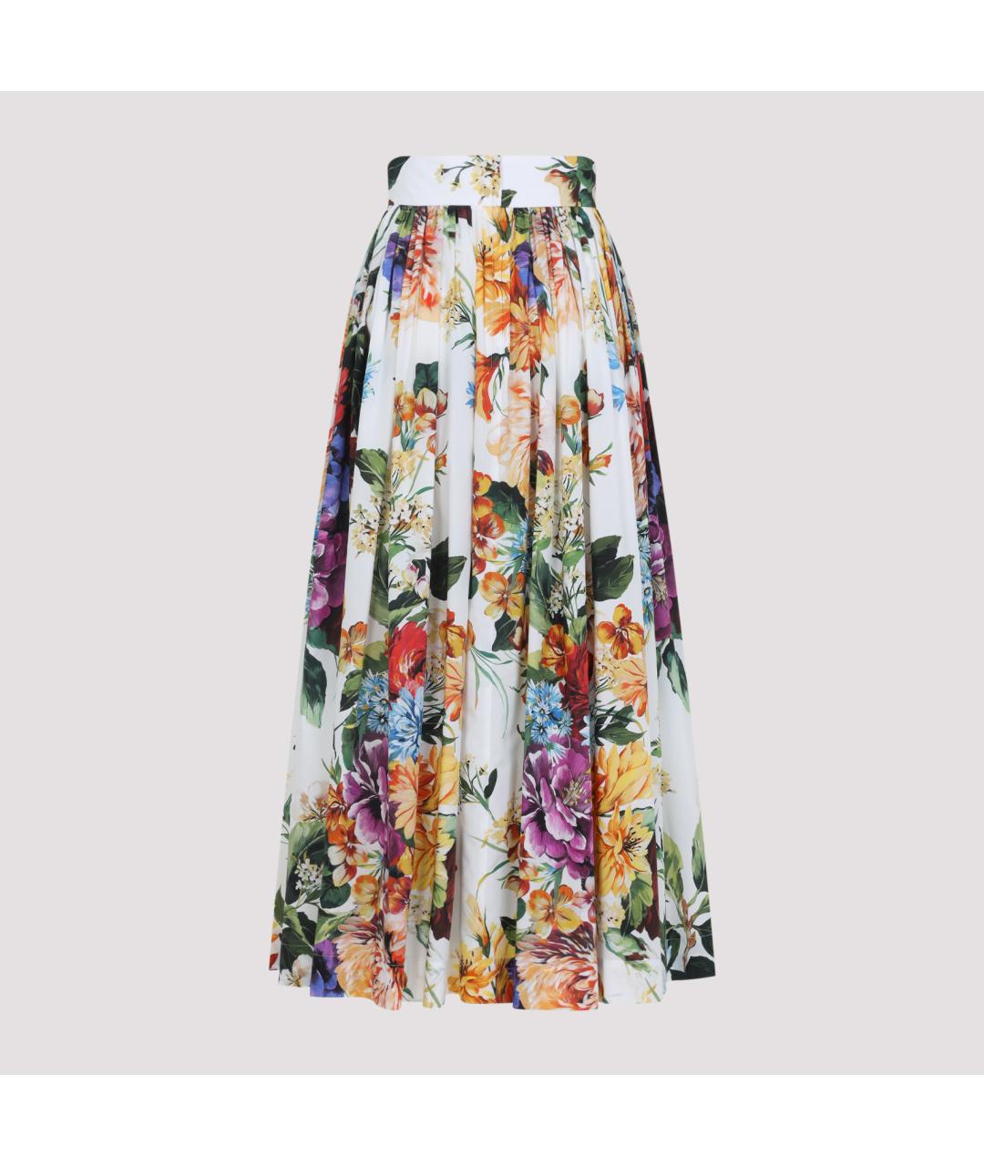 DOLCE&GABBANA Мульти хлопковая юбка миди, фото 2