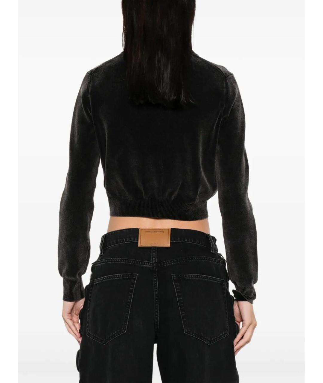 ALEXANDER WANG Черный хлопковый кардиган, фото 4