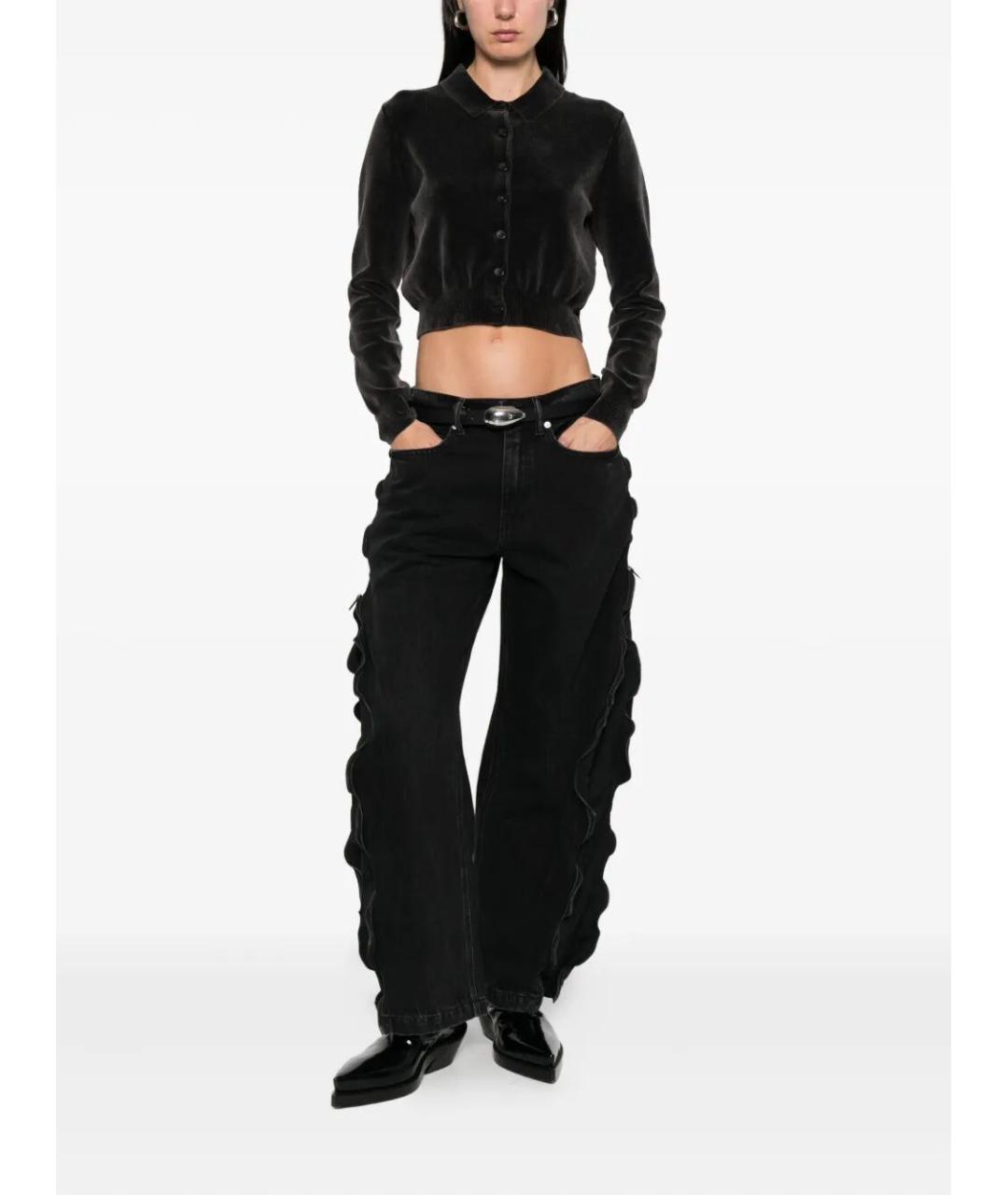 ALEXANDER WANG Черный хлопковый кардиган, фото 2