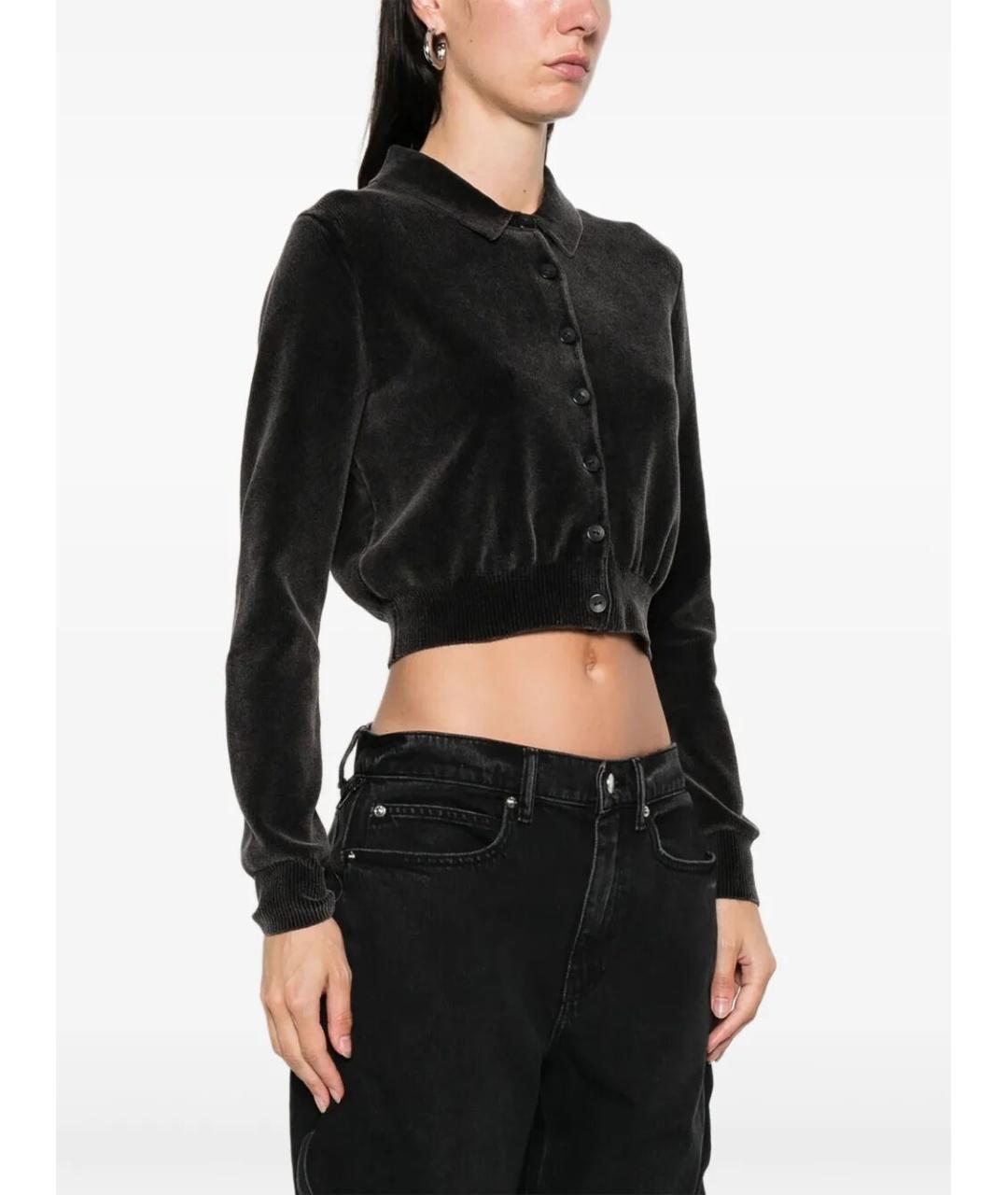 ALEXANDER WANG Черный хлопковый кардиган, фото 5