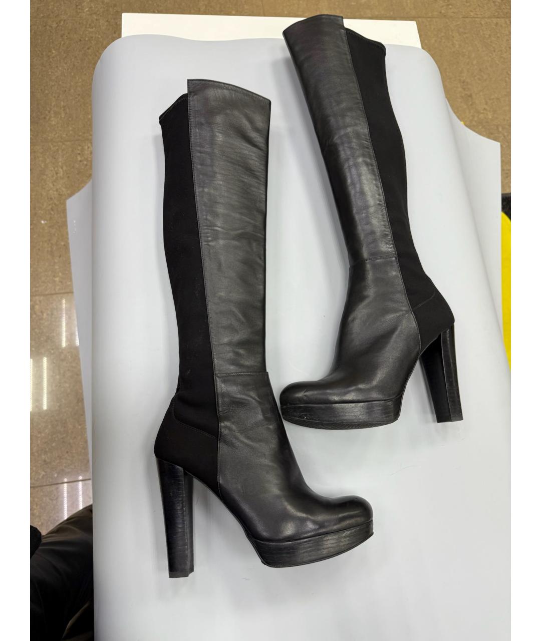 STUART WEITZMAN Черные ботфорты, фото 3