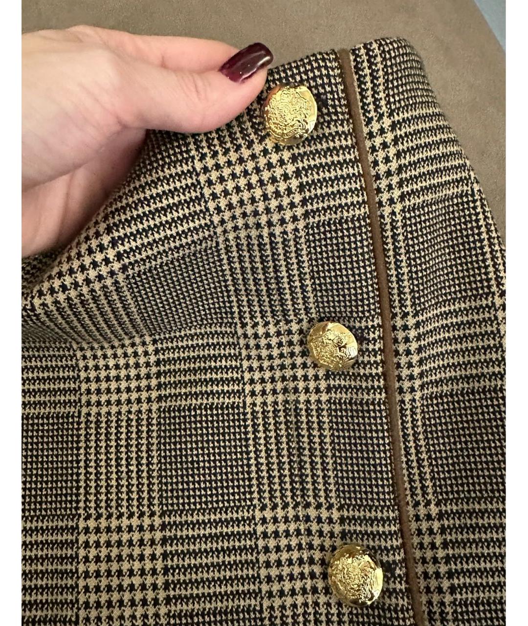 RALPH LAUREN Коричневая юбка миди, фото 3