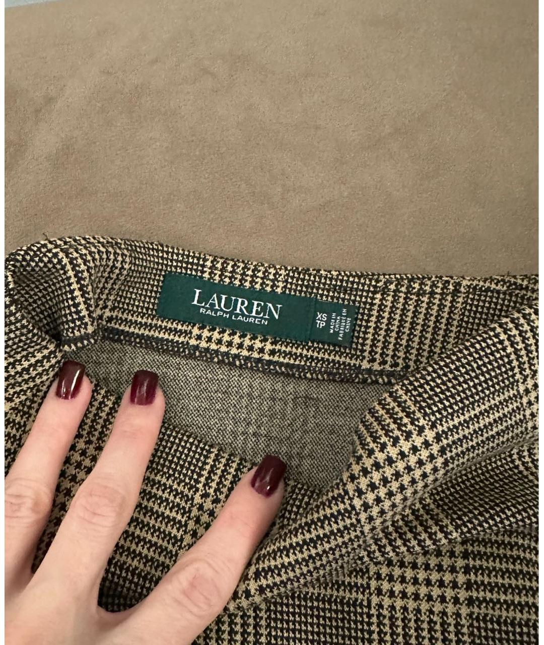 RALPH LAUREN Коричневая юбка миди, фото 2