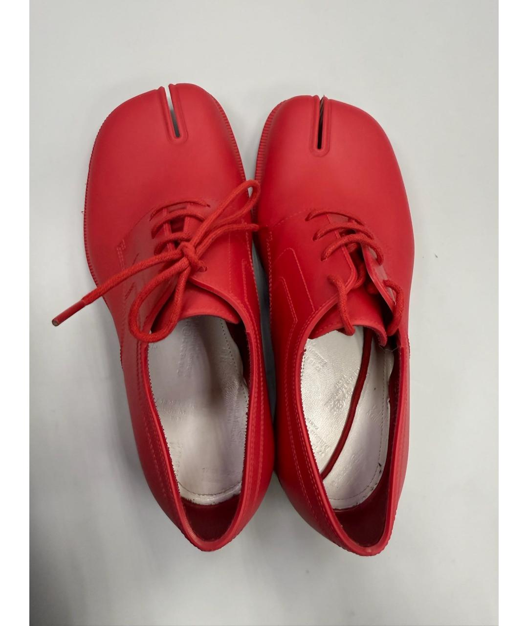 MAISON MARGIELA Красные резиновые брогги и оксфорды, фото 4