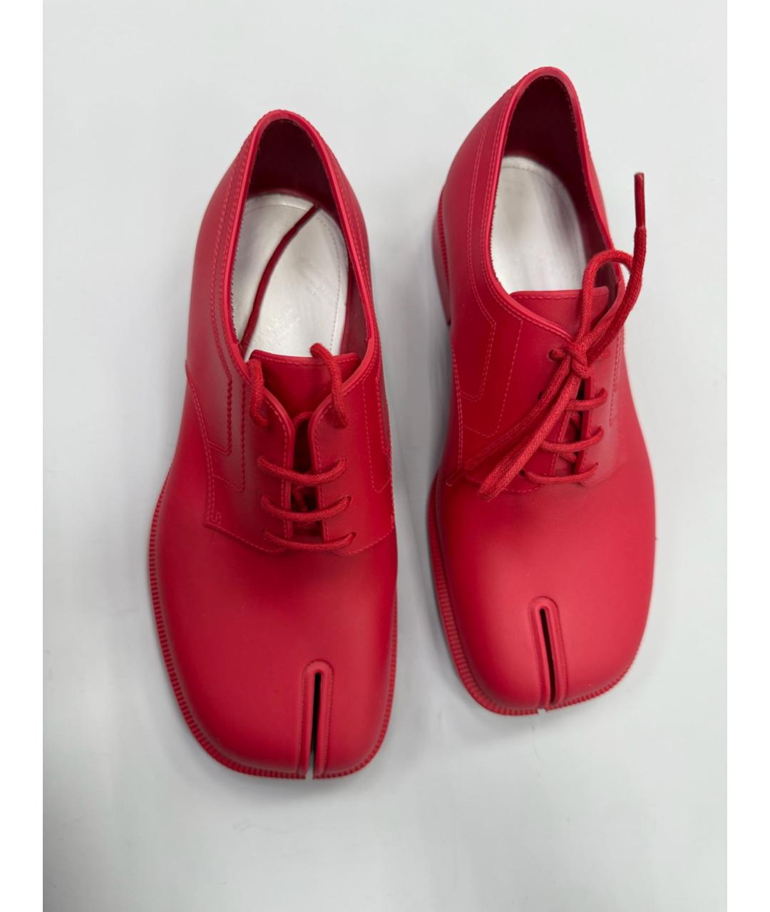 MAISON MARGIELA Красные резиновые брогги и оксфорды, фото 10