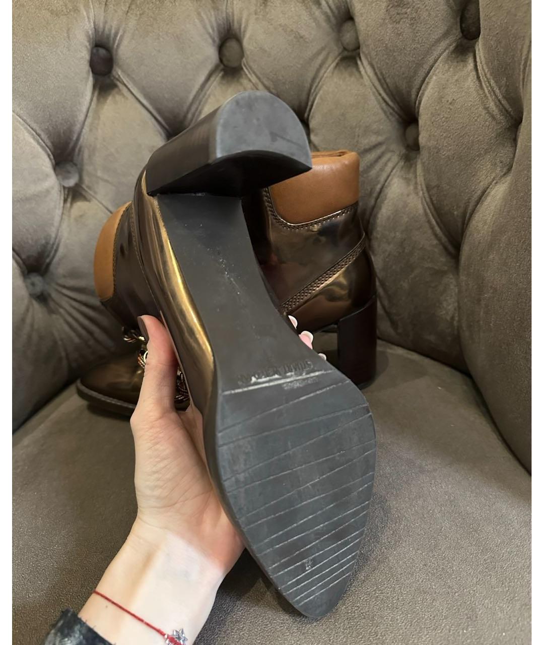 STUART WEITZMAN Золотые ботильоны, фото 3