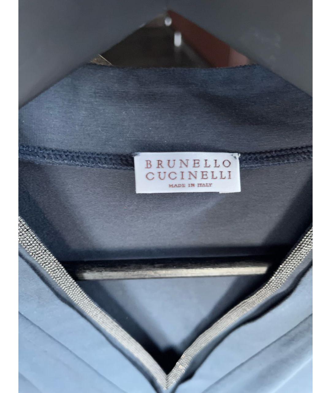 BRUNELLO CUCINELLI Серая хлопковая майка, фото 2