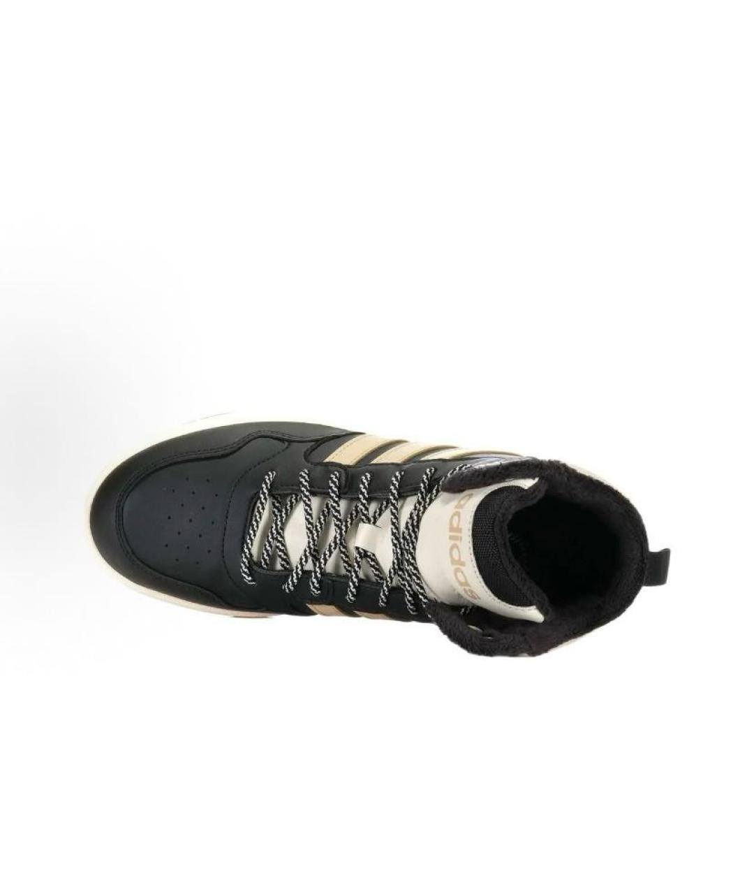 ADIDAS Черные кожаные кроссовки, фото 5