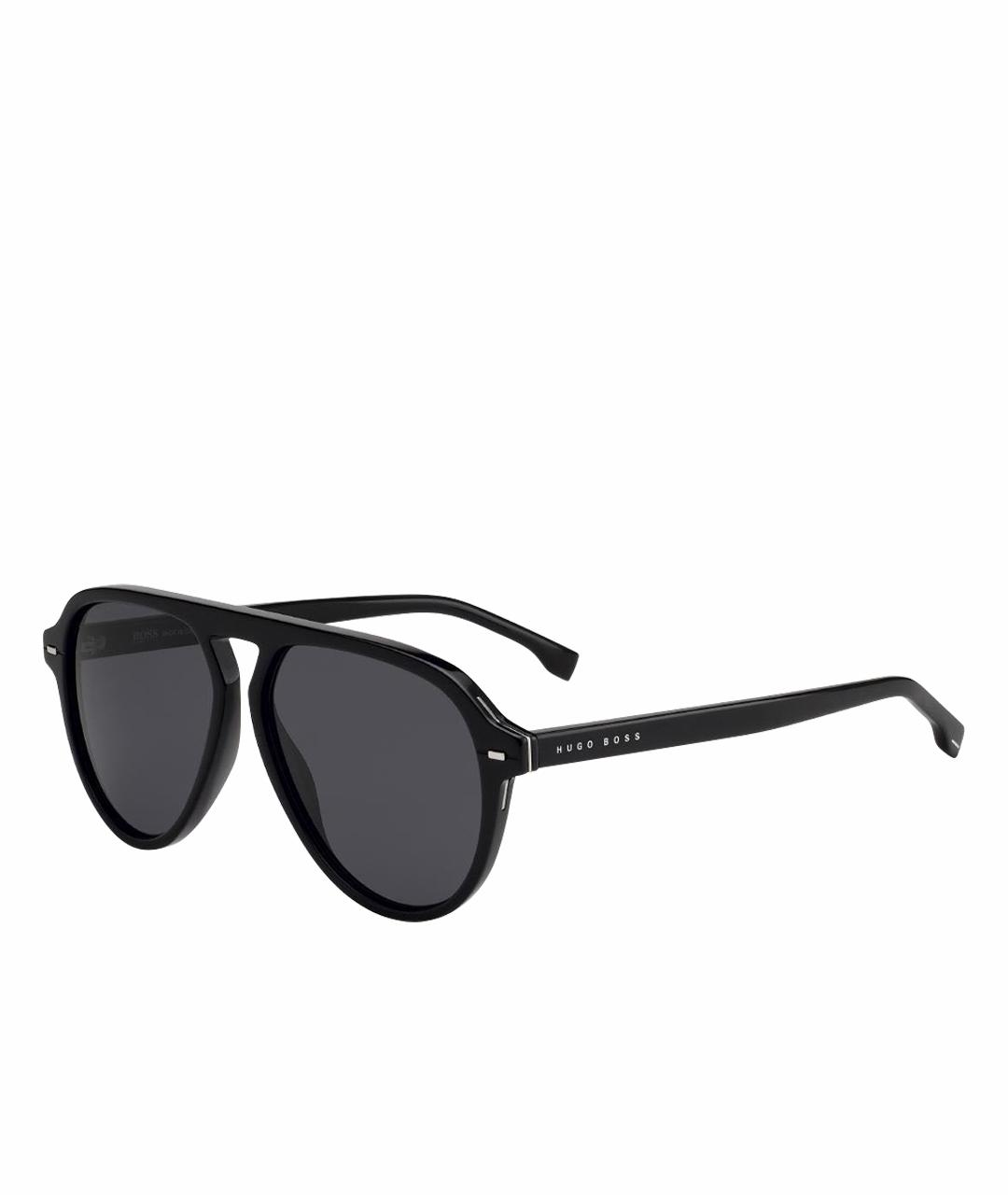 HUGO BOSS Черные пластиковые солнцезащитные очки, фото 1