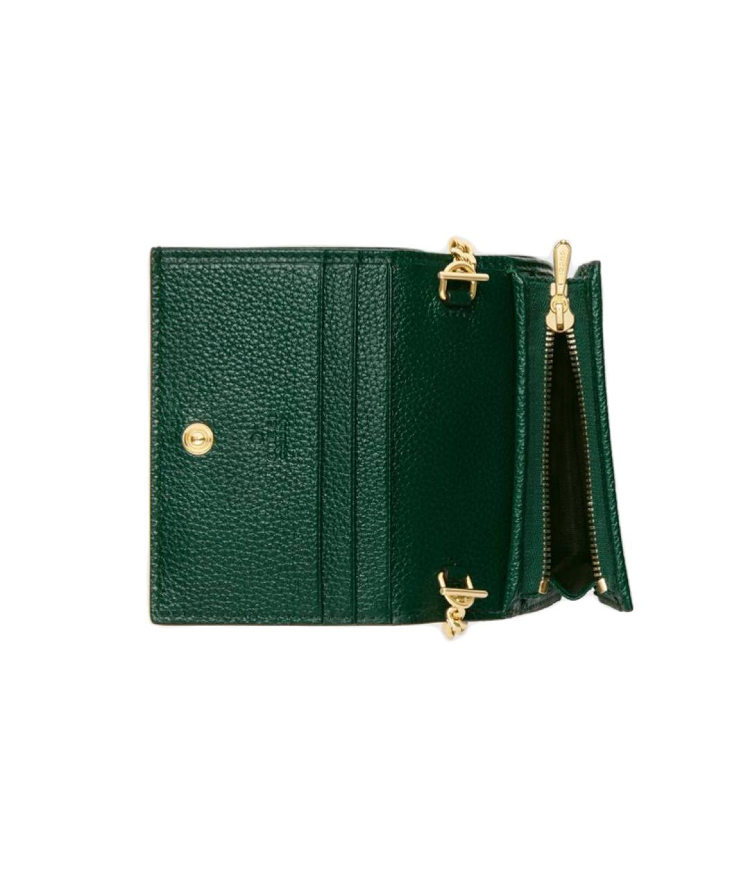 GUCCI Зеленый кожаный кошелек, фото 5
