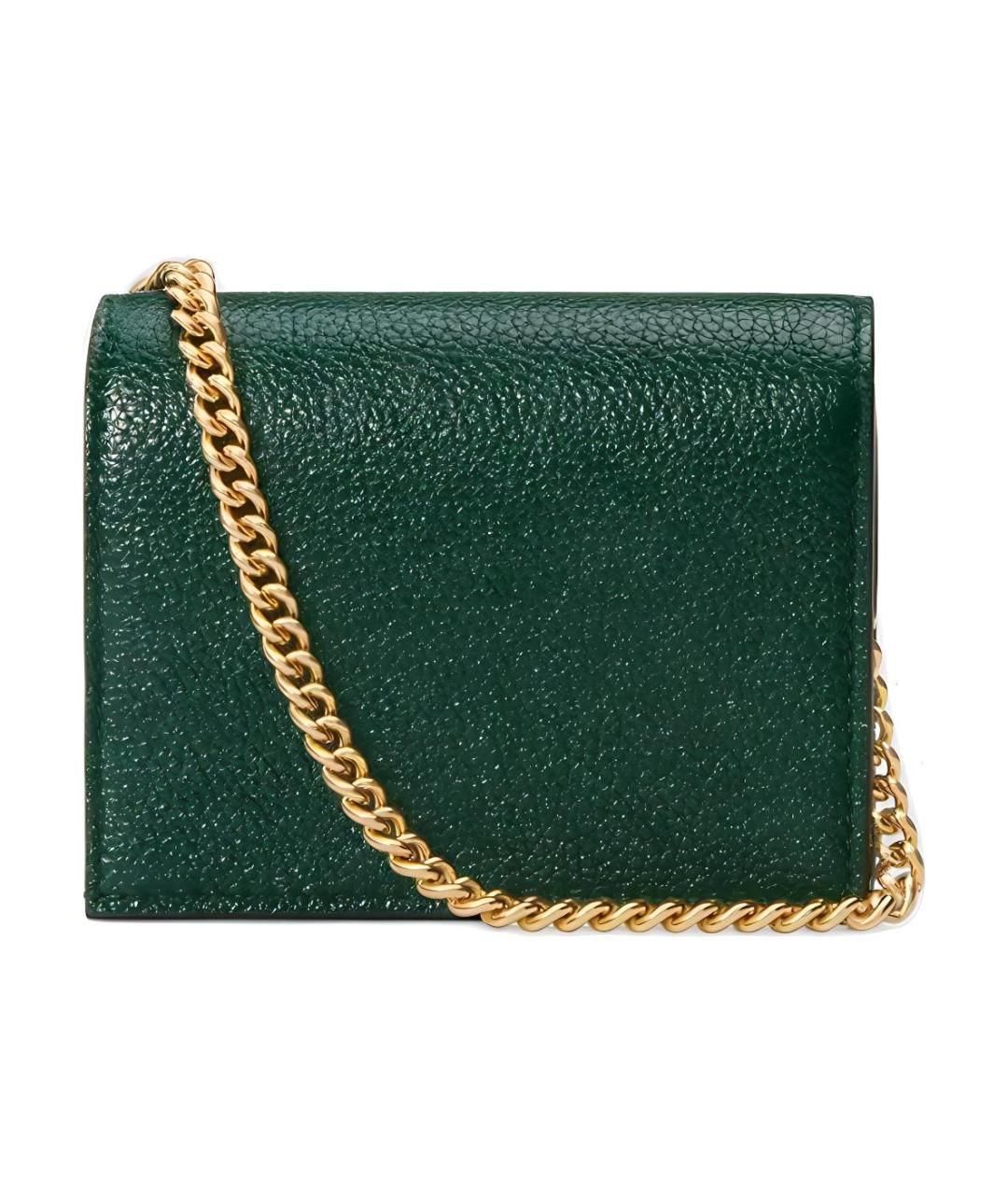 GUCCI Зеленый кожаный кошелек, фото 2