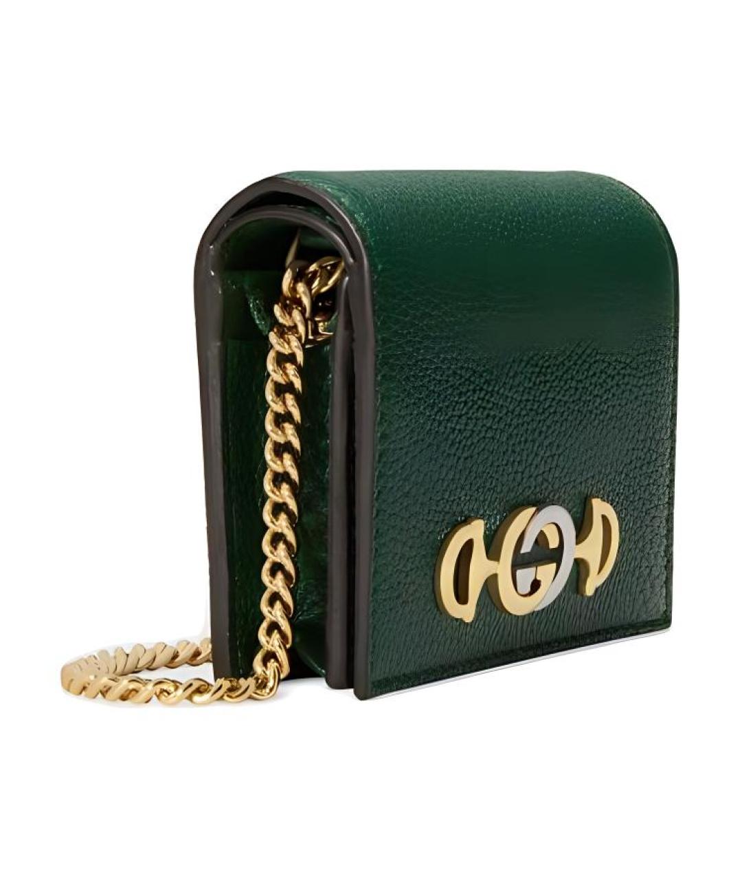 GUCCI Зеленый кожаный кошелек, фото 3
