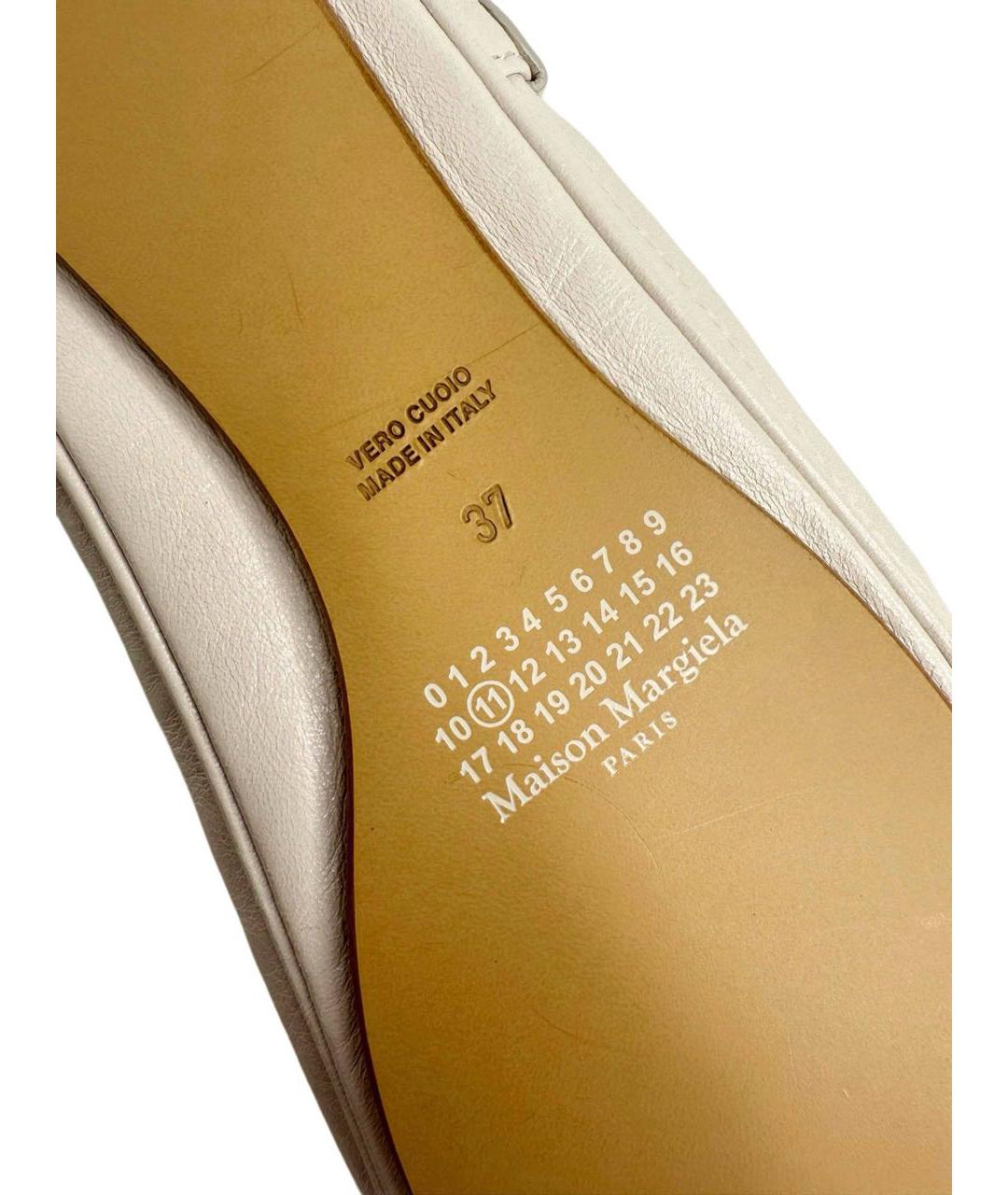 MAISON MARGIELA Белая кожаная сумка через плечо, фото 7