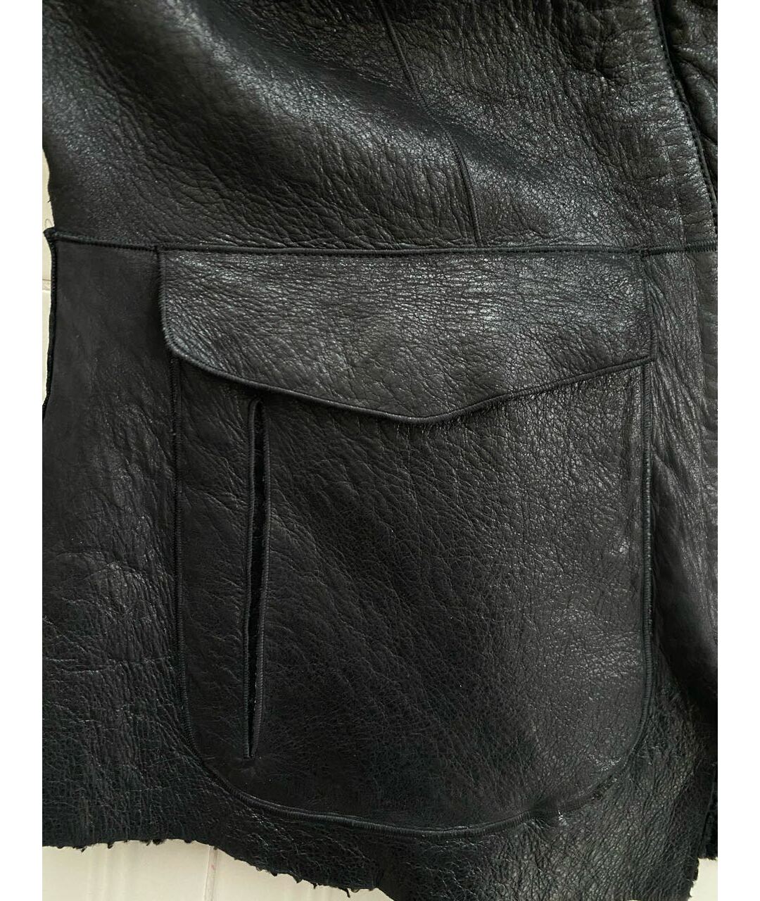 CELINE Черная кожаная куртка, фото 6