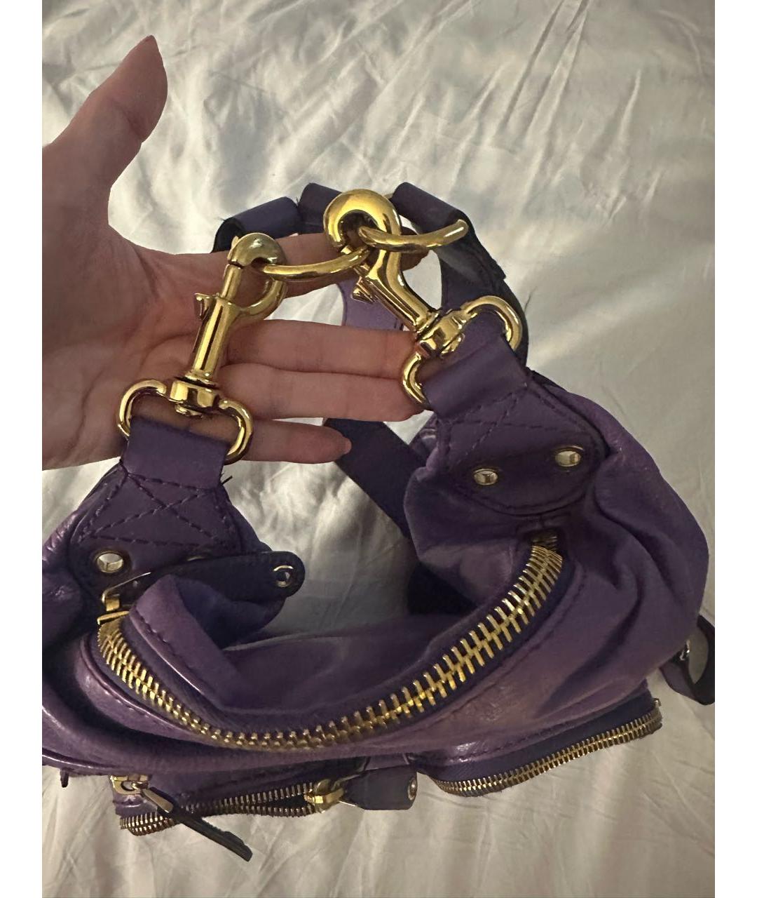 GUCCI Фиолетовый кожаный рюкзак, фото 3