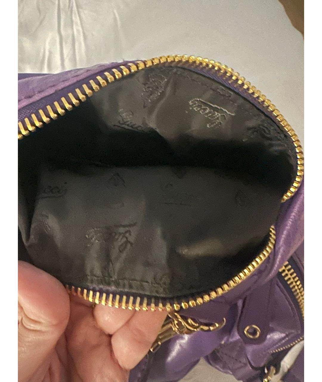 GUCCI Фиолетовый кожаный рюкзак, фото 4