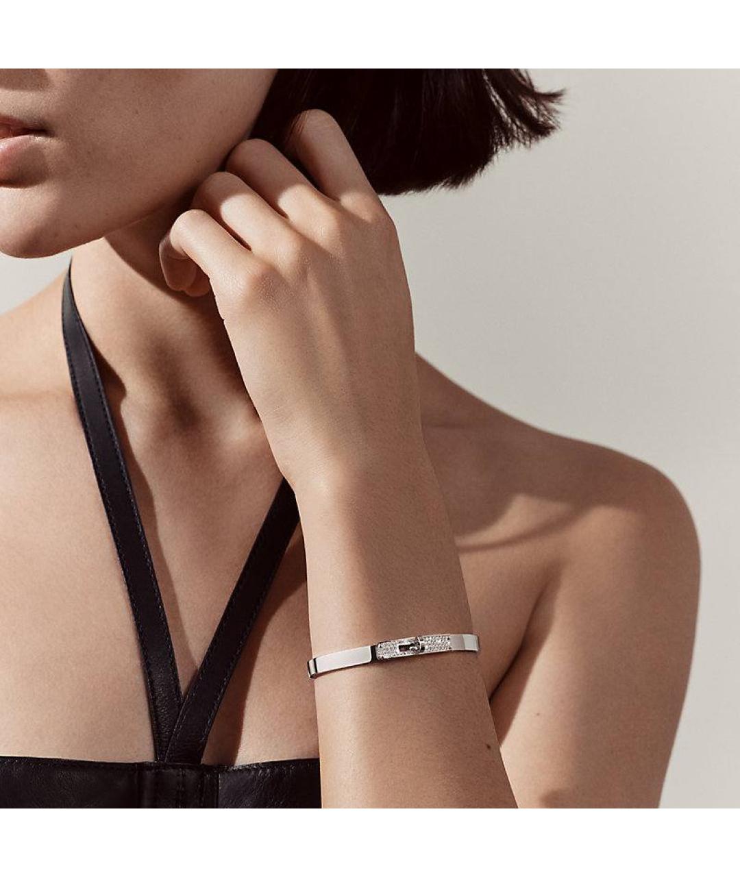 HERMES Серебрянный браслет из белого золота, фото 4