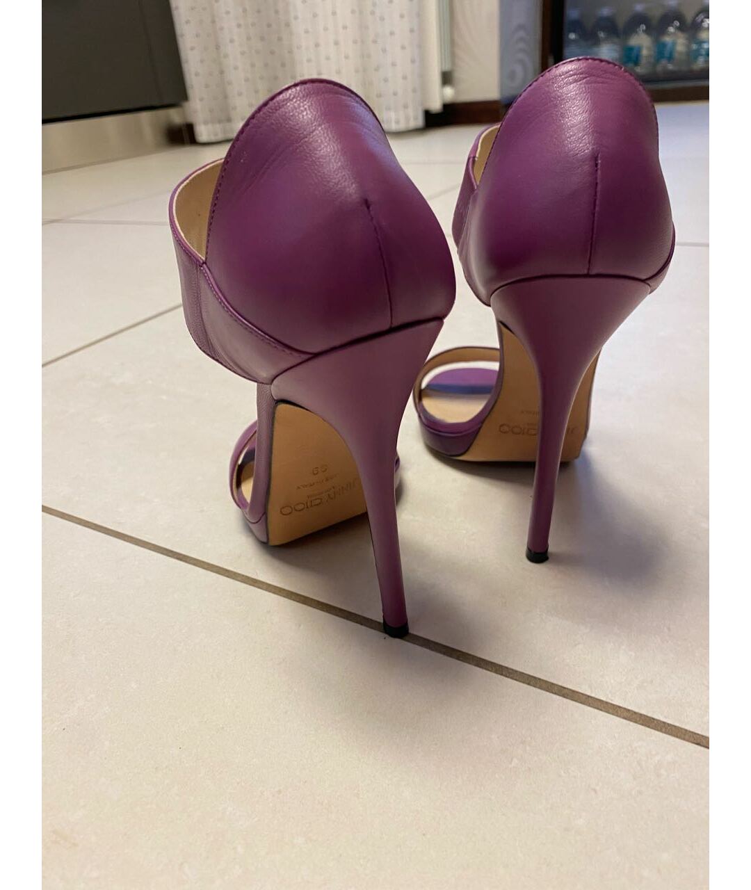 JIMMY CHOO Фиолетовые кожаные туфли, фото 3
