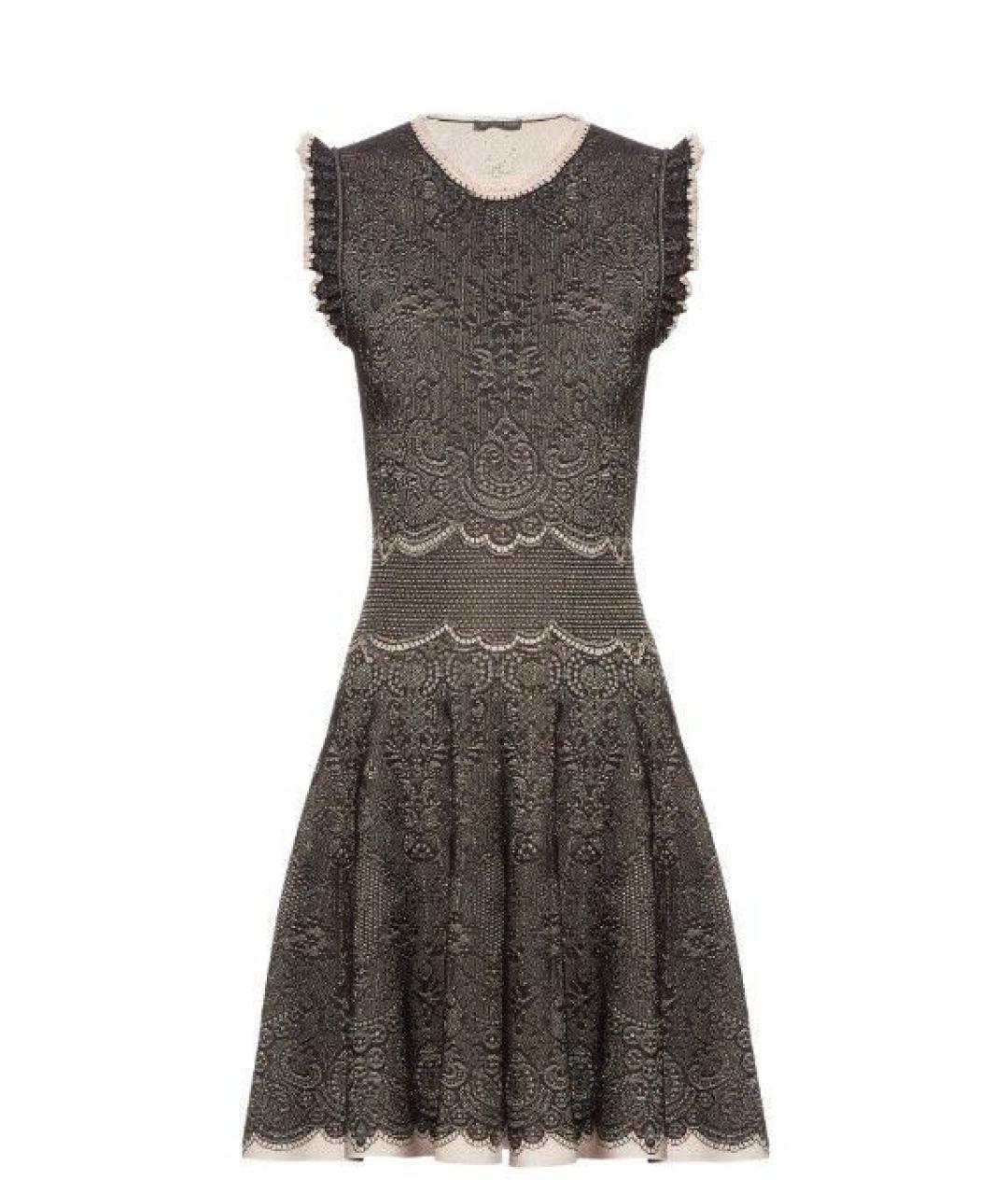 ALEXANDER MCQUEEN Мульти вискозное коктейльное платье, фото 9