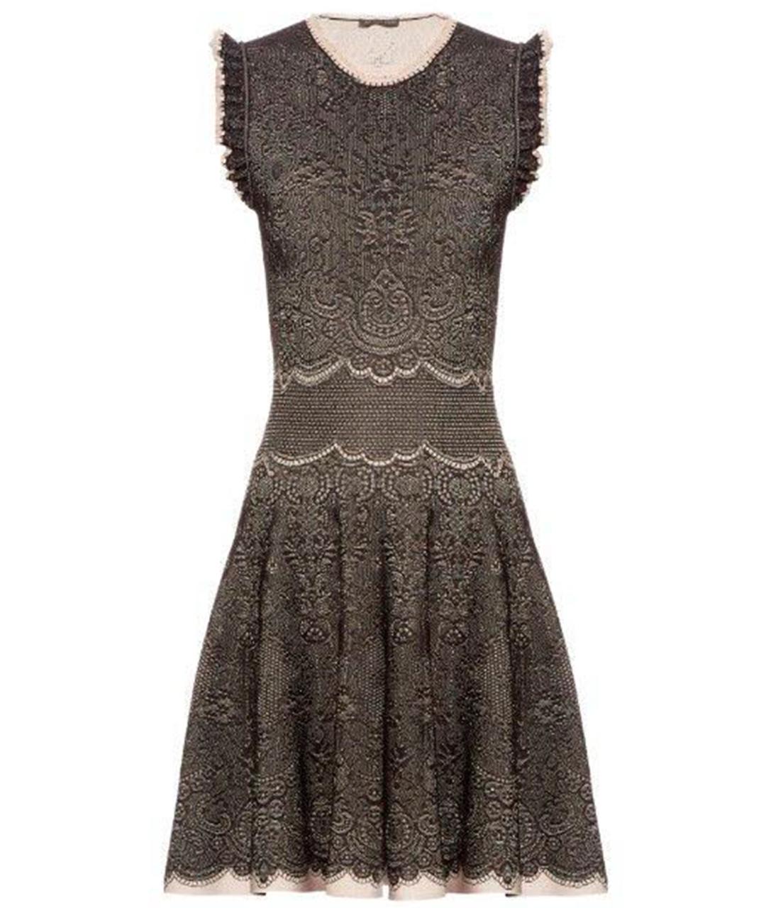 ALEXANDER MCQUEEN Мульти вискозное коктейльное платье, фото 1