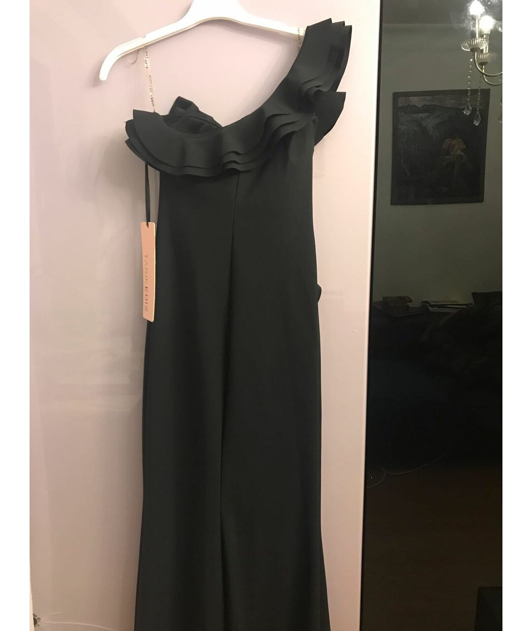 TARIK EDIZ Черное полиэстеровое вечернее платье, фото 2