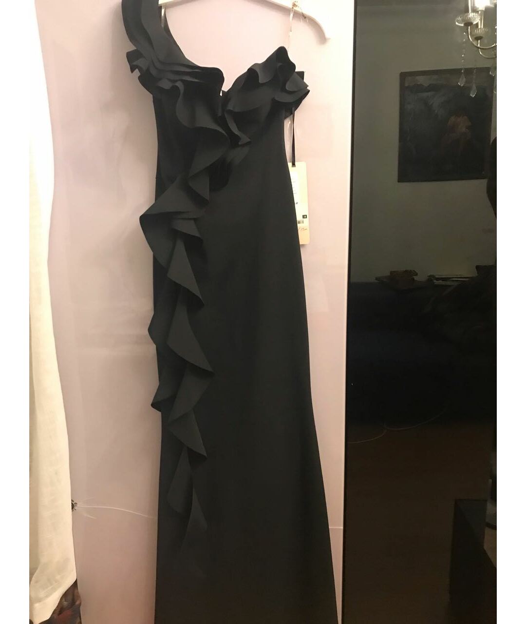 TARIK EDIZ Черное полиэстеровое вечернее платье, фото 7