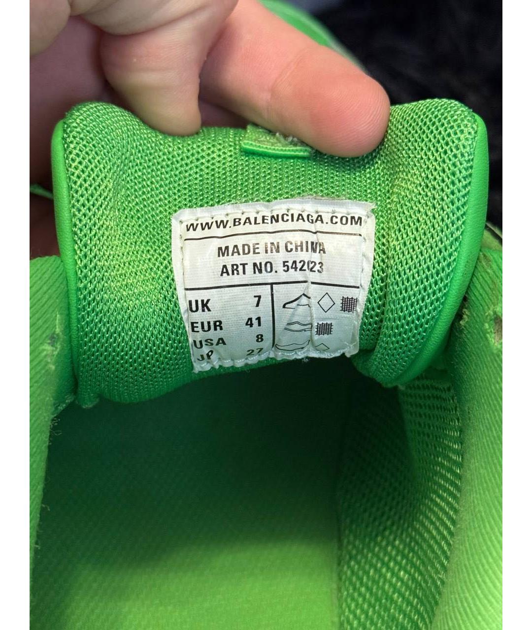 BALENCIAGA Зеленые низкие кроссовки / кеды, фото 5