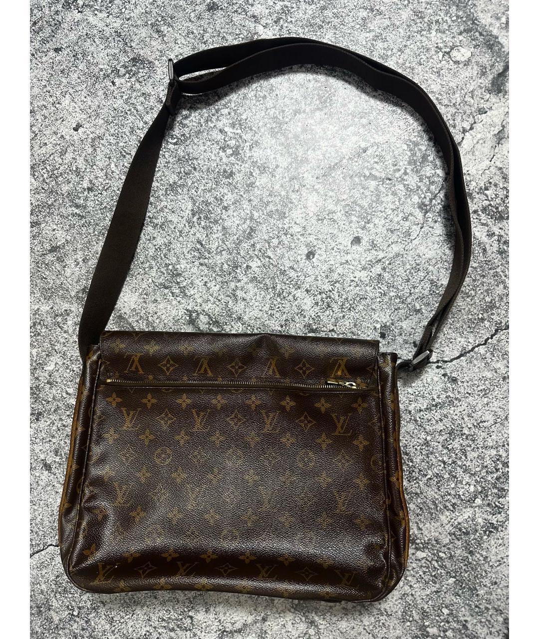 LOUIS VUITTON Коричневая кожаная сумка на плечо, фото 3
