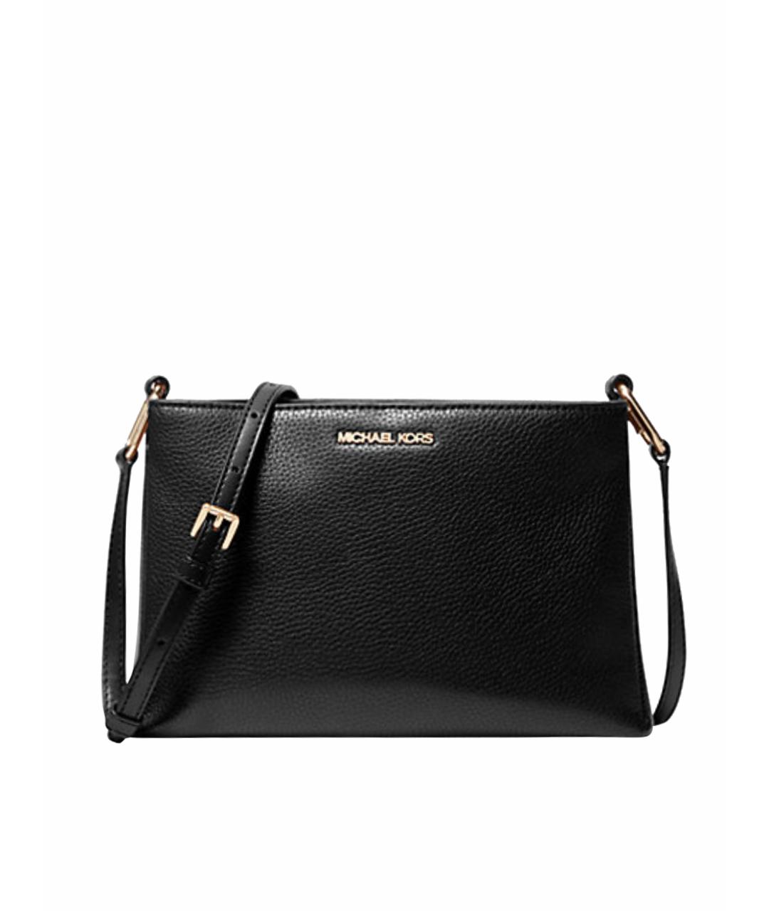 MICHAEL KORS Черная кожаная сумка через плечо, фото 1