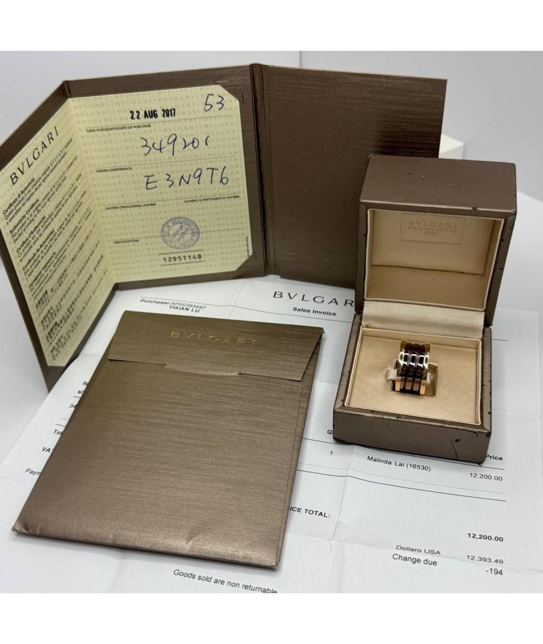 BVLGARI Коричневое кольцо из розового золота, фото 3