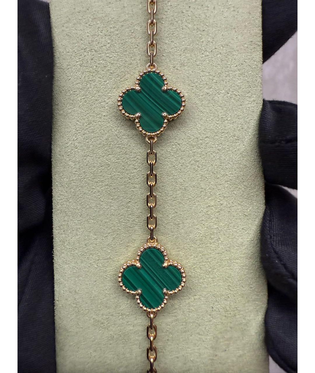 VAN CLEEF & ARPELS Зеленый браслет из желтого золота, фото 2