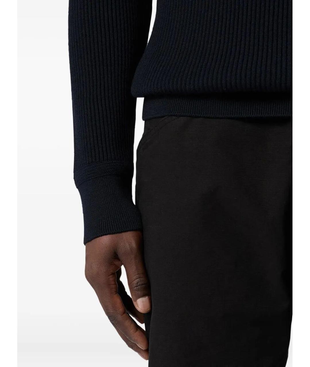 STONE ISLAND Темно-синий шерстяной джемпер / свитер, фото 4