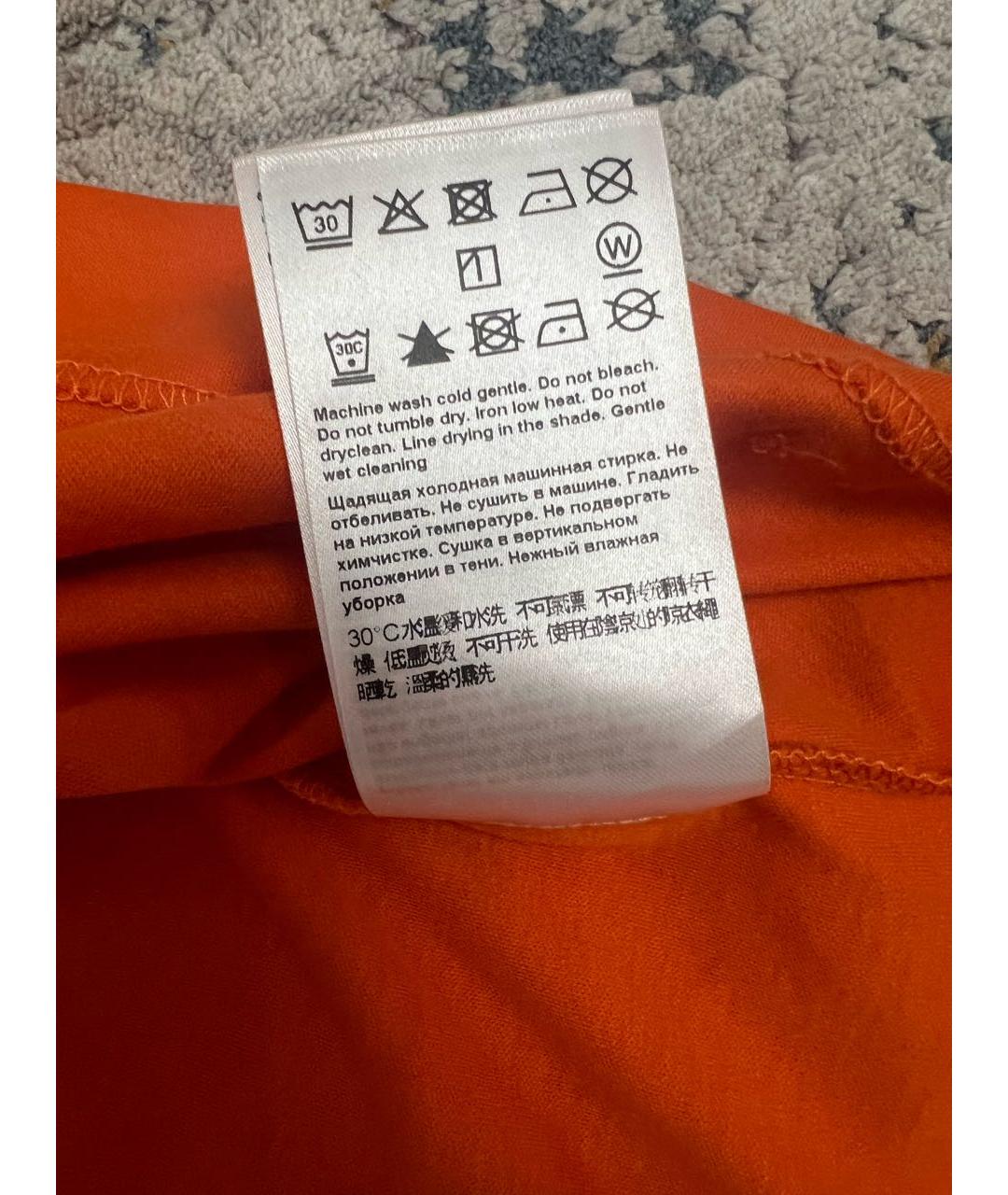 ESCADA Оранжевая хлопковая футболка, фото 6