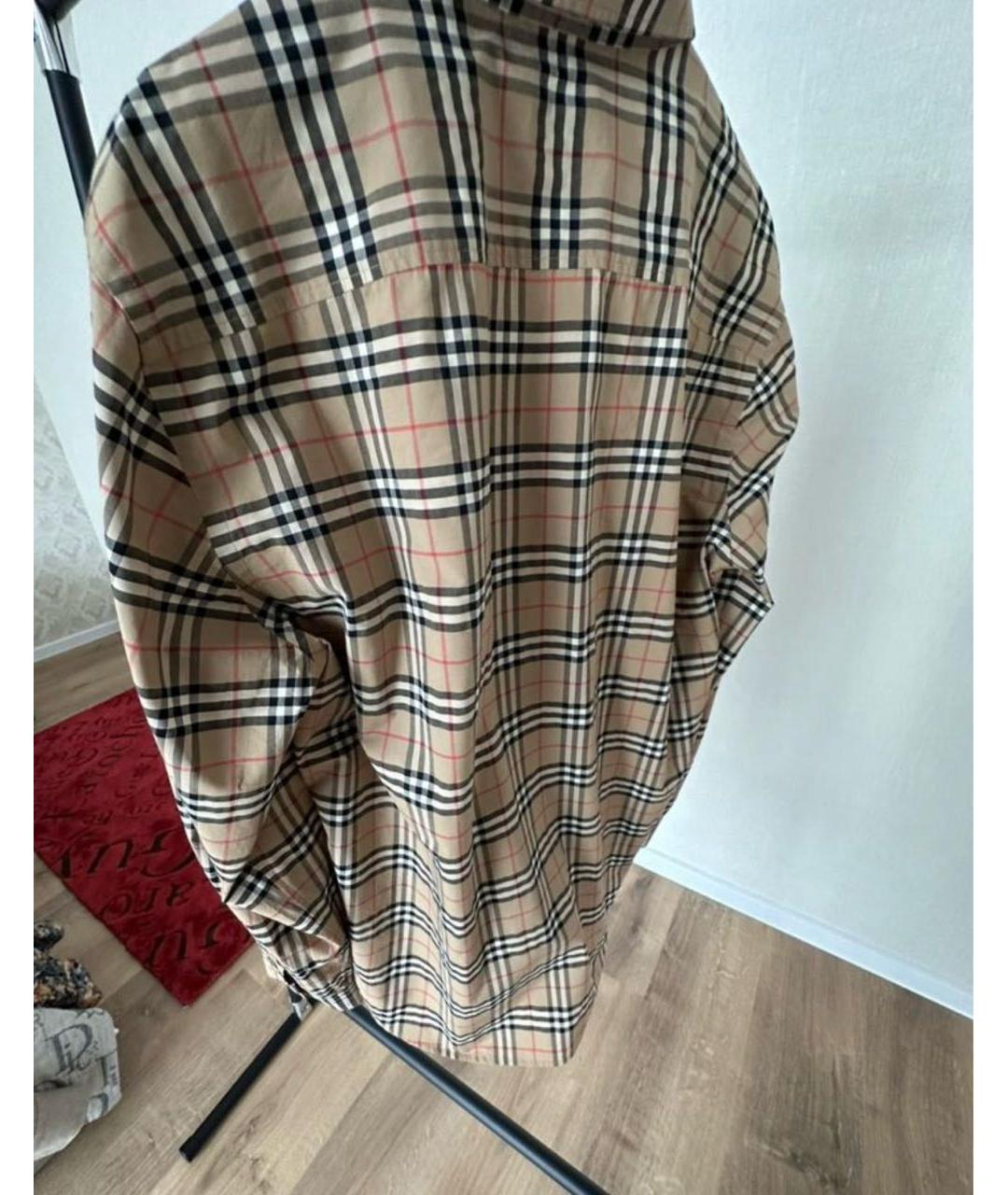 BURBERRY Коричневая хлопковая кэжуал рубашка, фото 2