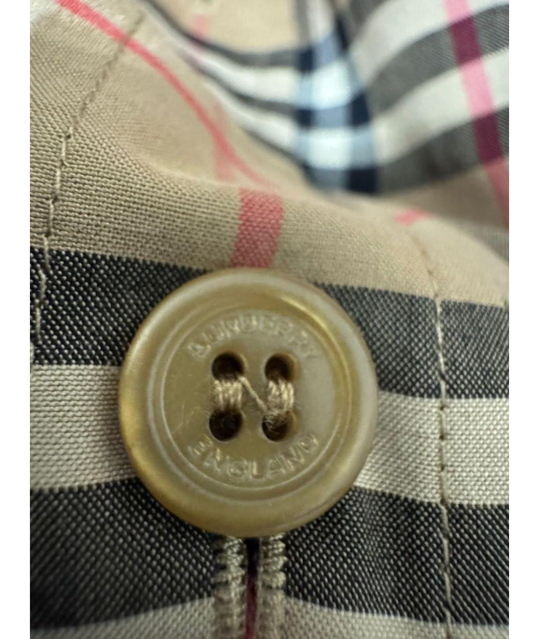 BURBERRY Коричневая хлопковая кэжуал рубашка, фото 8