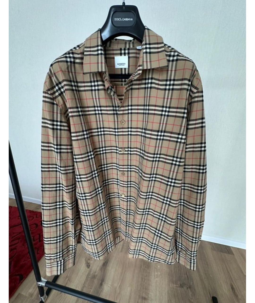 BURBERRY Коричневая хлопковая кэжуал рубашка, фото 9