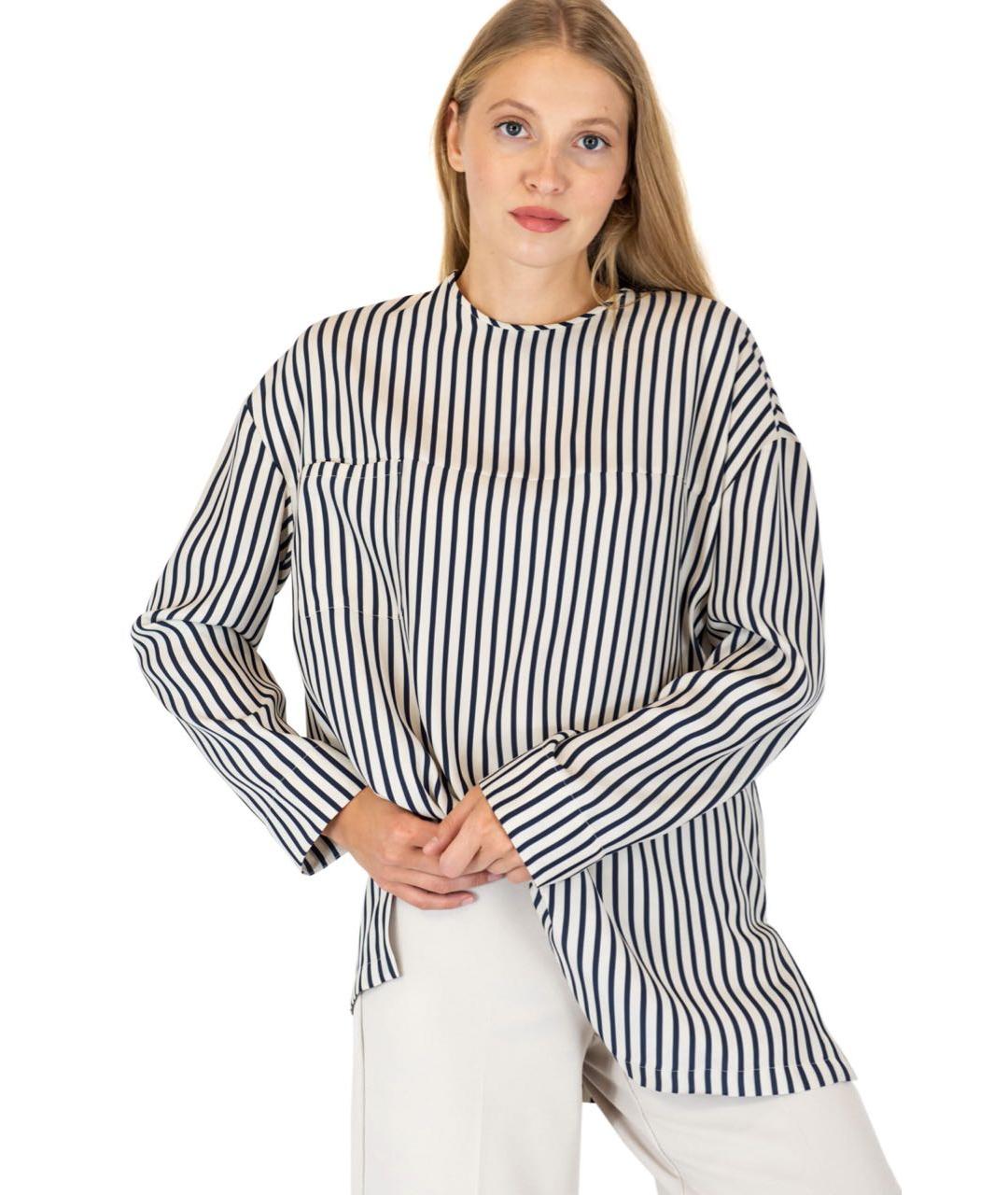 MAX MARA Белая шелковая блузы, фото 6