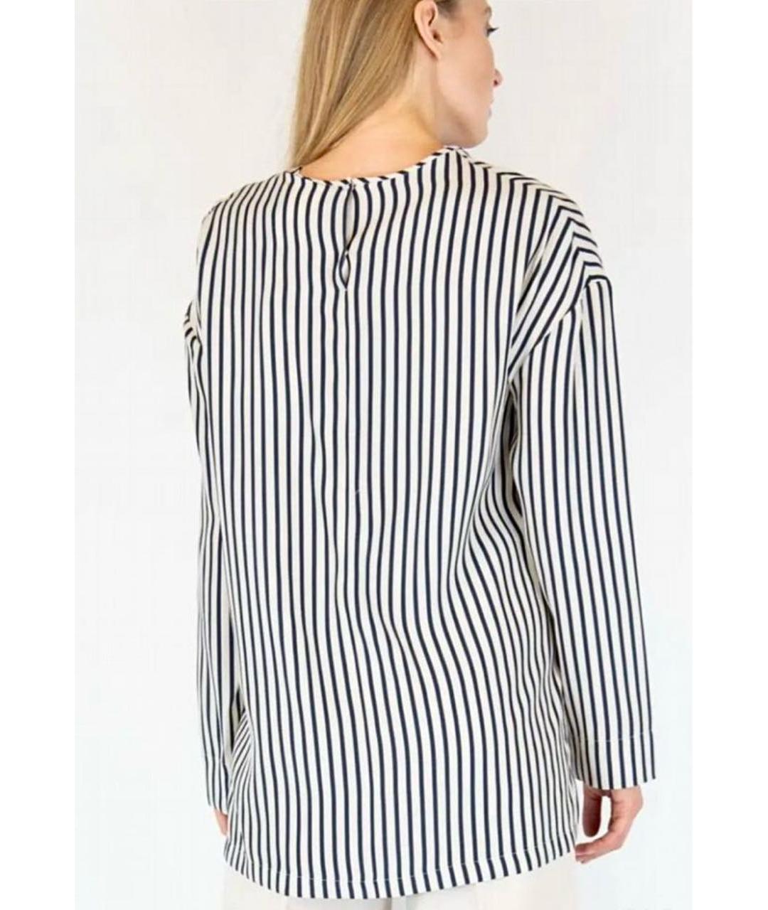 MAX MARA Белая шелковая блузы, фото 2