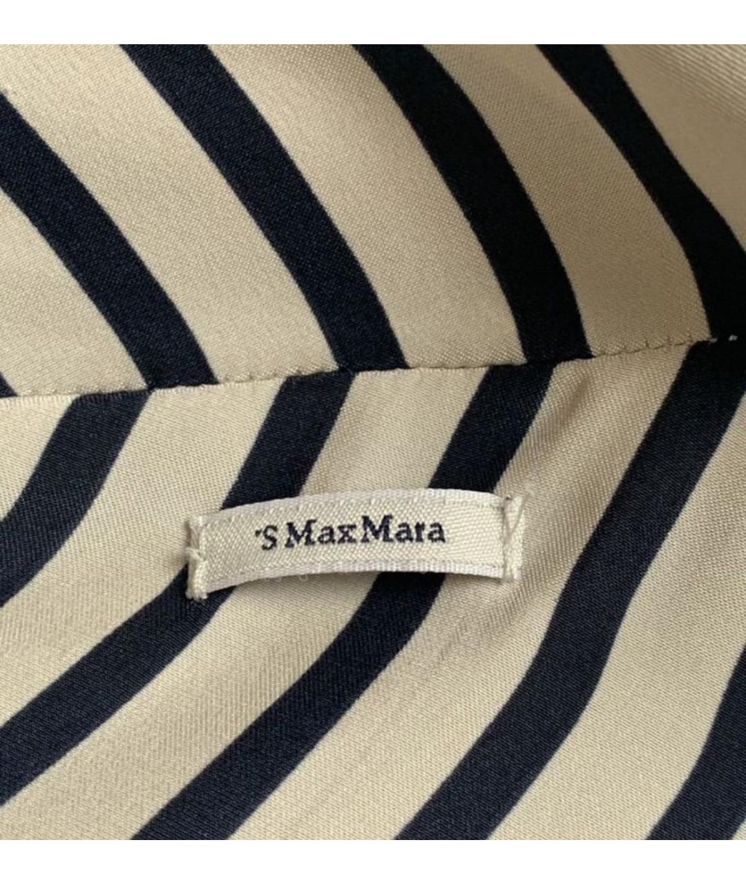 MAX MARA Белая шелковая блузы, фото 5