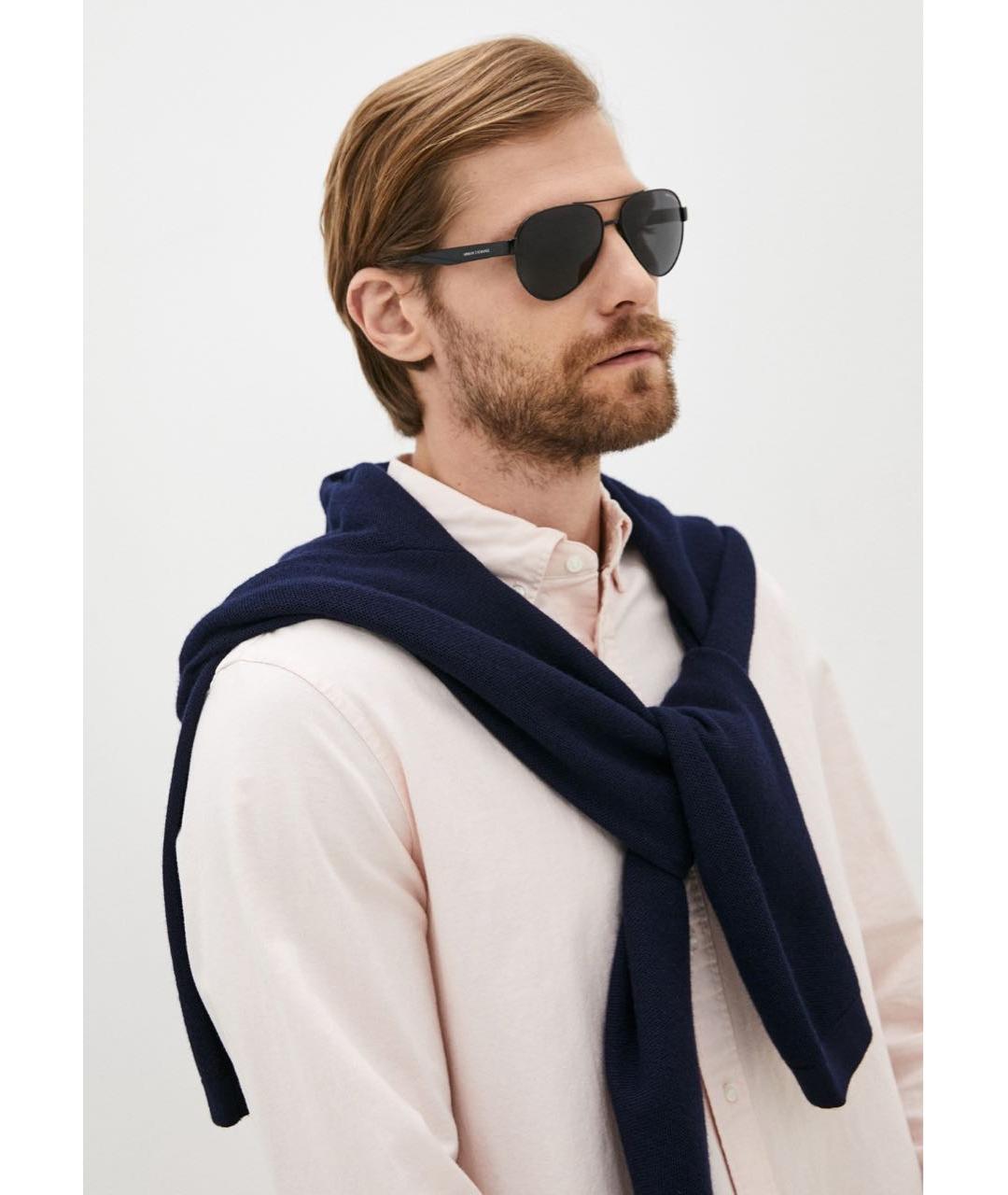ARMANI EXCHANGE Черные пластиковые солнцезащитные очки, фото 4